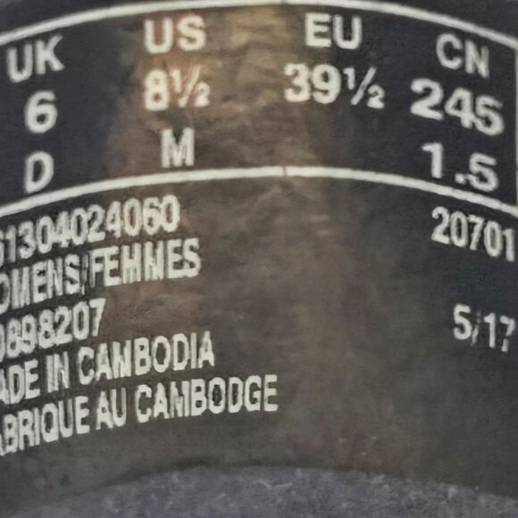 Clarks Cushion Soft 8.5 Navy Mary Jane Flats Ankle Strap Medora Nina - Picture 10 of 13